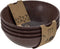 EVO Sustainable Goods Salad Bowl Set, 24 oz, Dark Brown