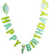 YiiiGoood Green Alien Theme Happy Birthday Banner Say Hello to Humans Banner Outer Space UFO Banner for Baby Shower First Birthday Party Decorations Supplies