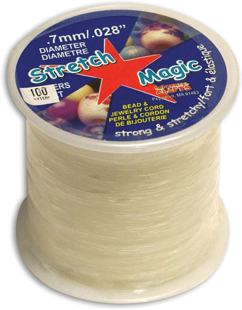 Pepperell SMF10001 Stretch Magic 0.7mm Bead and Jewelry Cord, 100m, Clear