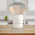 Barnyard Designs Metal White Kitchen Utensil Holder for Kitchen Counter, Rustic Farmhouse Utensil Holder for Countertop Decor, Country Kitchen Spatula Holder, Large Decorative Cooking Holder Organizer