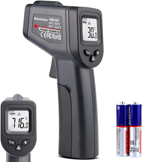 Kaemeasu Digital Infrared Thermometer -58„‰-1022„‰ (-50„ƒ to 550„ƒ) High Precision Handheld Non-Contact Electronic Thermometer Pyrometer IR Laser Point Gun KM-550
