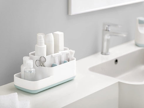 Joseph Joseph 70504 EasyStore Bathroom Storage Organizer Caddy Countertop, Blue