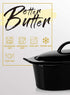 Butter Boat, French Butter Dish with Water, Porcelain - Fresh Soft Butter without Refrigeration, Black - Better Butter & Beyond