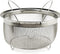 RSVP International Mesh Colander Strainer Basket with Folding Handles, 3 Quarts | For Pasta, Frying, & Salads | Dishwasher Safe | Use in Pressure Cookers | Steaming, Draining & Rinsing
