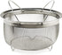 RSVP International Mesh Colander Strainer Basket with Folding Handles, 3 Quarts | For Pasta, Frying, & Salads | Dishwasher Safe | Use in Pressure Cookers | Steaming, Draining & Rinsing