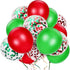 Christmas Party Decorations Kit - Set Includes Merry Christmas Banner Paper Fans Honeycomb Balls Xmas Photo Booth Props Confetti Balloons Red Green Latex Balloons String for Indoors Office Home Decors