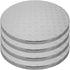 12 Inch Cake Boards - 4-Pack Cake Drums 12 Inch Dia. - Disposable Silver Cake Board Circles - Reusable Round Cake Boards - Cake Base Cardboard Cake Rounds - Cake Decorating Supplies & Baking Supplies