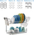 Dish Drying Rack 2 Tier, Kitchen Dish Rack with Drainboard, NATUROUS