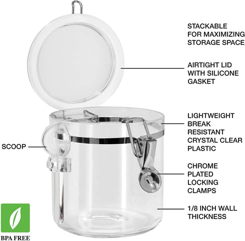 Oggi Clear Canister Food Storage Container, 38 Ounce