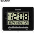Sharp Atomic Desktop Clock Auto Set Digital Alarm Clock - Atomic Accuracy - Easy to Read Screen with Time/Date/Temperature Display- Perfect for Nightstand or Desk