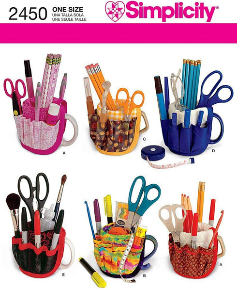 Simplicity Coffee Mug Sewing Pattern Covers, One Size Fits All