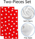 Vantaso Bath Hand Towels Set of 2 Valentine's Day Love Heart Red White Soft and Absorbent Washcloths Kitchen Hand Towel for Bathroom Hotel Gym Spa