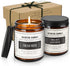2 Pack Aromatherapy Amber Jar Candle, Sandalwood Rose and Lavender, Rustic Home Decor Scented Candles, Natural Soy Candles for Home Scented, Ideal Gifts for Mom