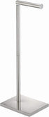 Toilet Paper Holder Stand with Reserve, Stainless Steel Tissue Roll Holder Free Standing for Bathroom