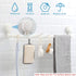 Avolare Suction Cup Towel Bar, Adjustable 24 Inches Towel Holder for Bathroom, Drill Free Removable Wall Mount Towel Rack with 5 Sliding Hooks, Hand Towel Hanger for Kitchen, Toilet, Shower, Door