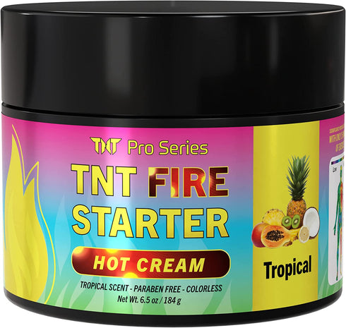 Hot Sweat Cream Pre Workout Enhancer Sweat Gel |TNT Pro Ignite Thermogenic Hot Cream for Max Sweat | Body Gel Tropical Scent 6.5oz