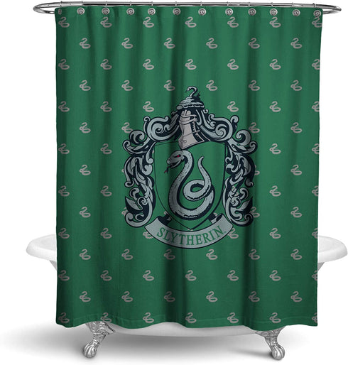 Robe Factory Harry Potter Slytherin Shower Curtain House Bathroom Decor with Hook Rings