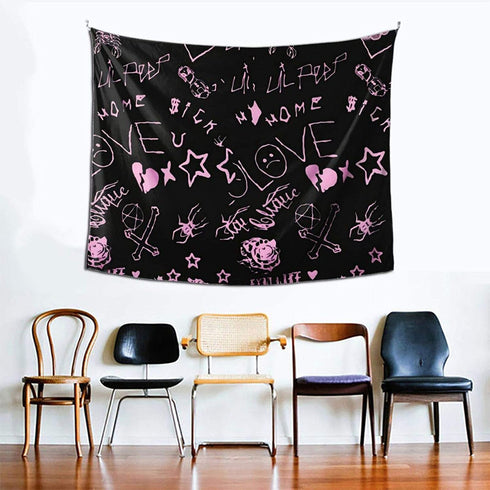 Boutique Tapestry Lil Peep Wall Tapestrys Novelty Tapestry Wall Hanging, Decorations Bedroom Living Room Dorm 60x51in