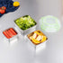 304 Stainless Steel Square Food Storage Lunch Box Containers Eco-Friendly & Reusable Snack Food Leak Proof Nesting Containers for Kids & Adults | Set of 3 Metal Lunch Sandwich Container, Snack Boxes