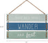 Not All Who Wander Are Lost Quote Wall Decor, Decorative Wood Plank Hanging Sign 17 x 9.75 by Barnyard Designs