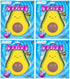 ArtCreativity Avocado Squeeze Toys for Kids, Set of 4, Scented Slow-Rise Stress Toys for Adults, Play Food for Children, Themed Party Favors, Great Gift Idea for Boys and Girls