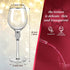 2 Pieces Rhinestone Red Wine Glass with Rim Tulip Shaped Diamond Wine Glasses Long Stem Glassware for Wedding, Parties, Anniversary (Silver)