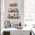 PETAFLOP Floating Wall Shelves Set of 3, Rustic Wood Storage Shelf for Bathroom, Bedroom, Kitchen, Living Room ¦