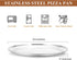 Deedro Pizza Baking Pan Pizza Sheet, 10 inch Stainless Steel Pizza Tray Round Pizza Oven Pan for Home Restaurant Pizzeria, Nontoxic & Heavy Duty, Easy Clean & Dishwasher Safe, Set of 4