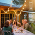 String Lights Outdoor LED Patio - 54 Ft Outside Hanging Waterproof Globe Edison Christmas Lighting 52 Bulb for Porch Cafe Backyard Bistro Party Warm White