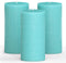 CANDWAX 3x6 Pillar Candles Set of 3 - Decorative Rustic Candles Unscented and No Drip Candles - Ideal as Wedding Candles or Large Candles for Home Interior - Turquoise Candles