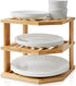 Casafield 3-Tier Bamboo Corner Shelf, Kitchen Cabinet and Countertop Storage Organizer