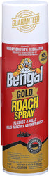 Bengal Gold Roach Spray, Odorless Stain-Free Dry Aerosol Killer Spray with Insect Growth Regulator, 11 Oz. Aerosol Can