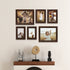 CRUGLA Gallery Frame Set of 6 for Wall Decor Tabletop Vertical Horizontal Display, Assorted Collage Photo Frames, Two 4x6 Picture Frames, Two 5x7 Picture Frames, Two 8x10 Picture Frames, Brown
