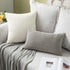 MIULEE Pack of 2 Decorative Throw Pillow Covers Soft Corduroy Solid Outdoor Pillow Cases Spring Cream White Pillowcases for Couch Cushion Sofa Bedroom 20 x 20 Inch