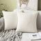 MIULEE Pack of 2 Decorative Throw Pillow Covers Soft Corduroy Solid Outdoor Pillow Cases Spring Cream White Pillowcases for Couch Cushion Sofa Bedroom 20 x 20 Inch
