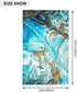 Beach Towel Sand Free Absorbent Bath Towel Blanket for Swimming Travel Yoga Camping, Turquoise Marble
