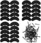 GOETOR Heel Plates 30 PCS Rubber Shoes Heel Taps Tips Repair Pad Replacement for Boots and Shoes with Nails (Black)