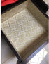 Self Adhesive Vintage Gold Floral Wallpaper Shelf Liner Dresser Drawers Cabinet Sticker 17.7 x 196 Inches