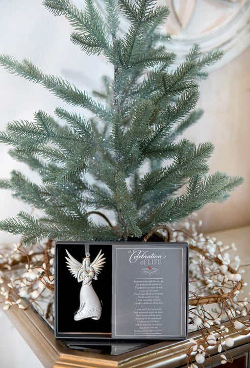 ‹‹Memorial/Remembrance Angel Ornament with Celebration of Life Poem- Sympathy Gift for Loss of Loved One/Memorial Ornament for Christmas Tree in Memory of Lost Loved Ones
