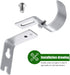 Frienda 4 Pieces Curtain Rod Brackets General Adjustable Curtain Brackets Valance Support Holders Curtain Rod Holder Wall Bracket Hooks with Screws for 1 Inch Diameter Curtain Rod (Painted Silver)