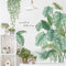 Aeemyonw Palm Leaf Wall Stickers Green Plants Wall Decor Jungle Leaf Wall Posters Wall Stickers Art Murals for Bedroom Living Room Home Decoration