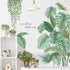 Aeemyonw Palm Leaf Wall Stickers Green Plants Wall Decor Jungle Leaf Wall Posters Wall Stickers Art Murals for Bedroom Living Room Home Decoration