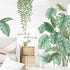 Aeemyonw Palm Leaf Wall Stickers Green Plants Wall Decor Jungle Leaf Wall Posters Wall Stickers Art Murals for Bedroom Living Room Home Decoration