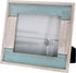 Barnyard Designs Rustic Distressed Picture Frame, 8" x 10" Wood Photo Frame in White and Turquoise