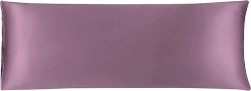 uxcell Body Pillow Cover 20x54 Inch Mauve Silky Satin Body Pillowcases for Hair and Skin Luxury Cooling Anti Wrinkle Wash-