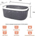 Plastic Storage Baskets with Handles Shower Caddy Portable Storage Bins Organizer for Bathroom Dorm Household Storage Bedroom and Kitchen, Black