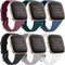 6 Pack Silicone Bands Compatible with Fitbit Versa 2 Bands / Fitbit Versa Bands /Versa Lite/Versa SE, Soft Silicone Slim Narrow Replacement Wristbands for Fitbit Versa 2 Smart Watch (6 Pack D, Large)
