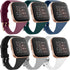 6 Pack Silicone Bands Compatible with Fitbit Versa 2 Bands / Fitbit Versa Bands /Versa Lite/Versa SE, Soft Silicone Slim Narrow Replacement Wristbands for Fitbit Versa 2 Smart Watch (6 Pack D, Large)