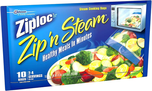 Ziploc Zip'N Steam Medium Cooking Bags, 10 CT (Pack - 3)