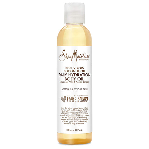 Sheamoisture Daily Hydration Body Oil for Dry Skin Virgin Coconut Oil Paraben Free 8 oz